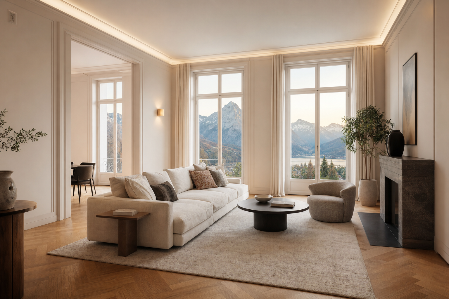 Frisch renovierter Wohnraum von Alpenglanz